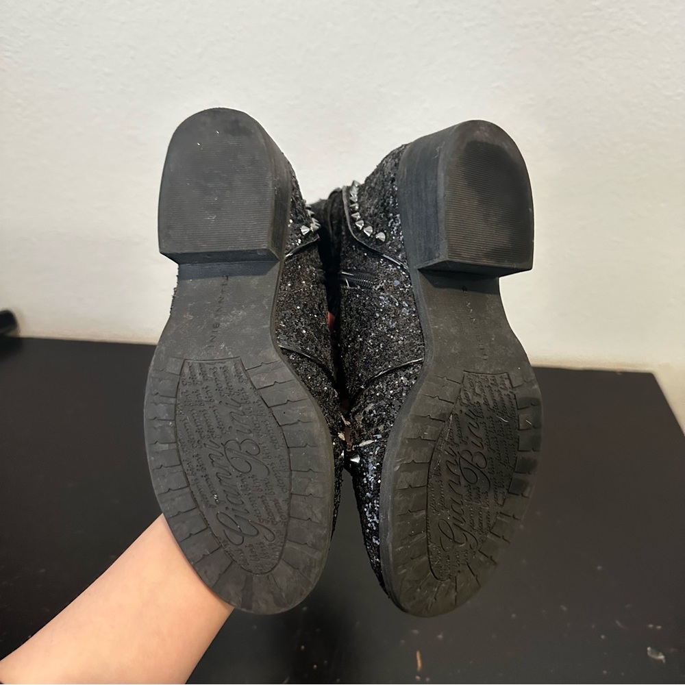 Gianni Bini Black Sparkle Studded Boots - Picture 10 of 16